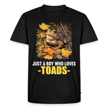 Crapaud crapaud crapaud - T-shirt Premium bio Homme - noir - Devant - Nico (187cm)