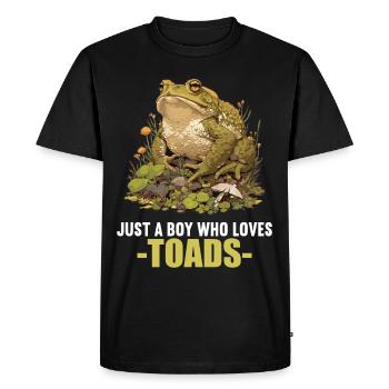 Crapaud crapaud crapaud - T-shirt Premium bio Homme - noir - Devant - Nico (187cm)