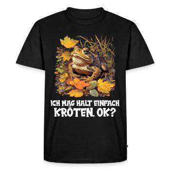 Crapaud crapaud crapaud - T-shirt Premium bio Homme - noir - Devant - Nico (187cm)