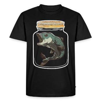 Fish Fish Angler Fishing Fishing - Men's Premium Organic T-Shirt - black - Front - Nico (187cm)