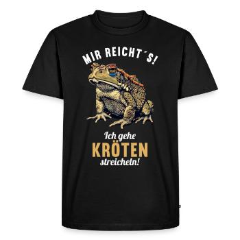 Crapaud crapaud crapaud - T-shirt Premium bio Homme - noir - Devant - Nico (187cm)