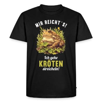 Crapaud crapaud crapaud - T-shirt Premium bio Homme - noir - Devant - Nico (187cm)