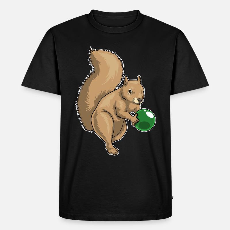 Boule de bowling Squirrel - T-shirt Premium bio Homme - noir