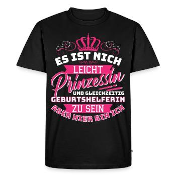 Princess & Obstetrician - Here I am! - Men's Premium Organic T-Shirt - black - Front - Nico (187cm)