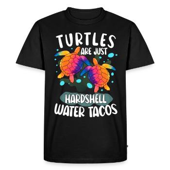 Les tortues ne sont que des tacos d’eau à carapace dure Tortues Wat - T-shirt Premium bio Homme - noir - Devant - Nico (187cm)