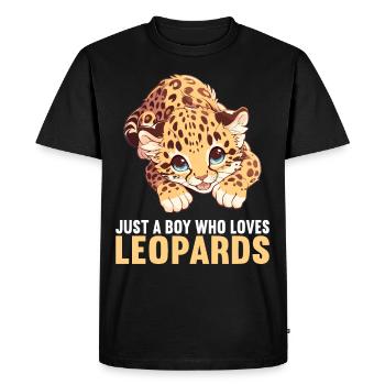 Léopard léopard - T-shirt Premium bio Homme - noir - Devant - Nico (187cm)