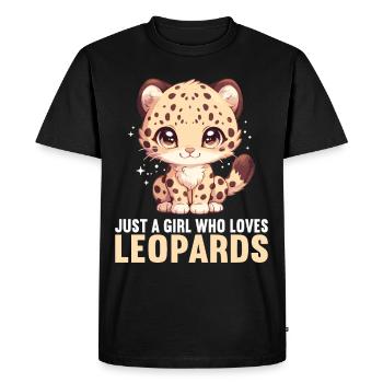Léopard léopard - T-shirt Premium bio Homme - noir - Devant - Nico (187cm)