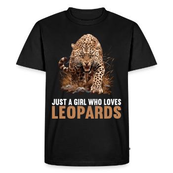 Léopard léopard - T-shirt Premium bio Homme - noir - Devant - Nico (187cm)