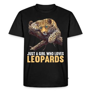 Léopard léopard - T-shirt Premium bio Homme - noir - Devant - Nico (187cm)
