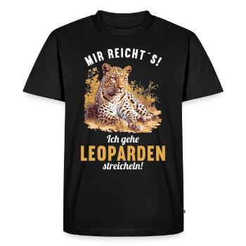 Léopard léopard - T-shirt Premium bio Homme - noir - Devant - Nico (187cm)