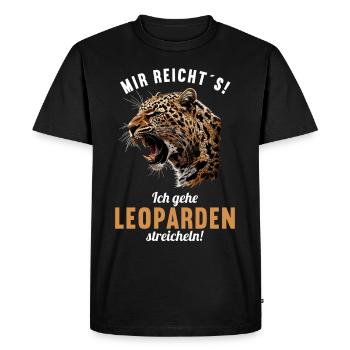 Léopard léopard - T-shirt Premium bio Homme - noir - Devant - Nico (187cm)