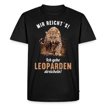 Léopard léopard - T-shirt Premium bio Homme - noir - Devant - Nico (187cm)