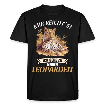 Léopard léopard - T-shirt Premium bio Homme - noir - Devant - Nico (187cm)