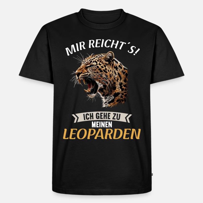 Leoparden Leopard - Männer Premium Bio T-Shirt - Schwarz