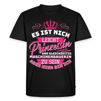 Ingénieur en mécanique et génie mécanique Princess - T-shirt Premium bio Homme - noir - Devant - Nico (187cm)