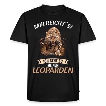 Léopard léopard - T-shirt Premium bio Homme - noir - Devant - Nico (187cm)