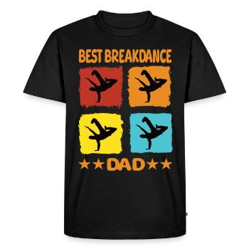 Meilleur père de breakdance - T-shirt Premium bio Homme - noir - Devant - Nico (187cm)