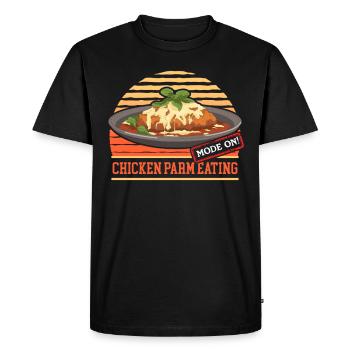 Poulet Parmesan Poulet Parme Cadeau - T-shirt Premium bio Homme - noir - Devant - Nico (187cm)