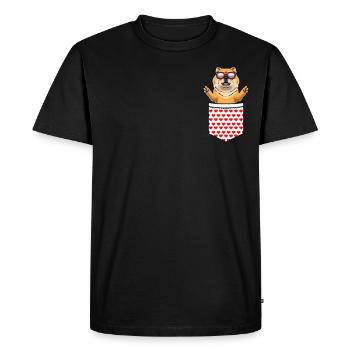 Chow Chow Dog In The Bag - Men's Premium Organic T-Shirt - black - Front - Nico (187cm)