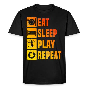 Badminton Badminton Joueurs Hommes Femmes Squash - T-shirt Premium bio Homme - noir - Devant - Nico (187cm)