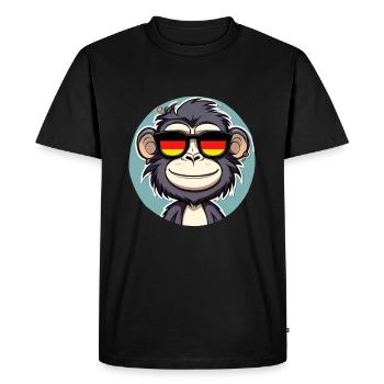 Singe - T-shirt Premium bio Homme - noir - Devant - Nico (187cm)