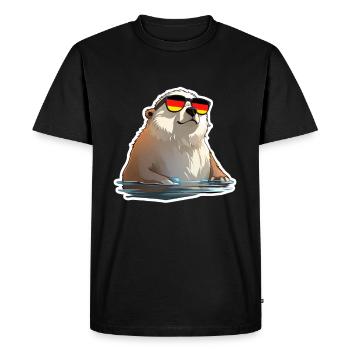 Germany Polar Bear - Men's Premium Organic T-Shirt - black - Front - Nico (187cm)