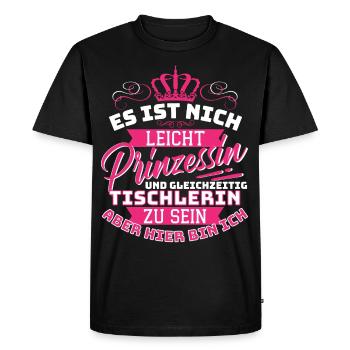 Princesse et charpentier - Le charpentier des bois et - T-shirt Premium bio Homme - noir - Devant - Nico (187cm)