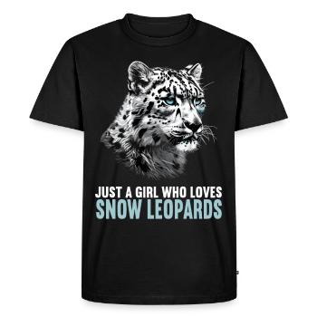Léopard des neiges Schneeleoparden Schneeleopard - T-shirt Premium bio Homme - noir - Devant - Nico (187cm)