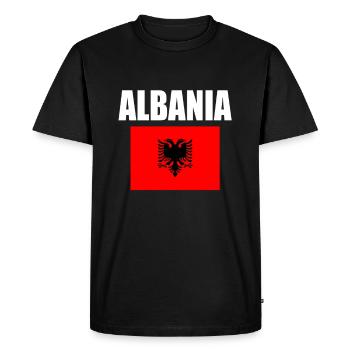 Albania Albanien - Men's Premium Organic T-Shirt - black - Front - Nico (187cm)