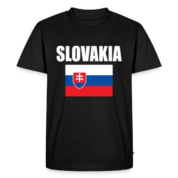 Slowakei - Männer Premium Bio T-Shirt - Schwarz - Vorne - Nico (187cm)