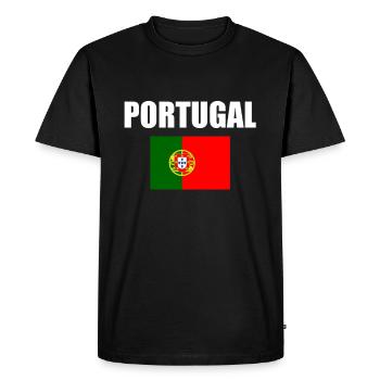 Portugal - Men's Premium Organic T-Shirt - black - Front - Nico (187cm)