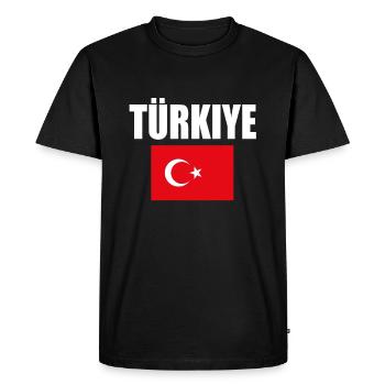 Turquie - T-shirt Premium bio Homme - noir - Devant - Nico (187cm)