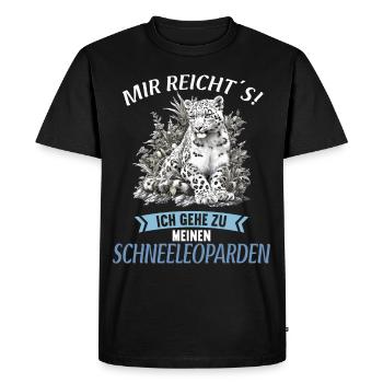 Léopard des neiges Schneeleoparden Schneeleopard - T-shirt Premium bio Homme - noir - Devant - Nico (187cm)