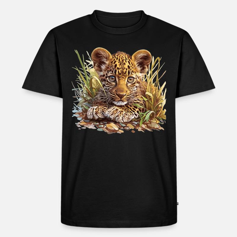 Léopard léopard - T-shirt Premium bio Homme - noir