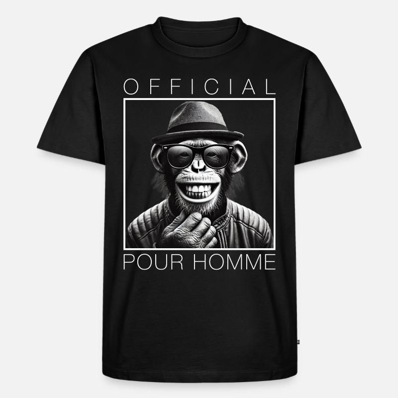 Chic Chimp Style - Affe - Monkey - Männer Premium Bio T-Shirt - Schwarz