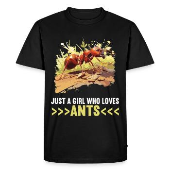 Fourmis fourmis - T-shirt Premium bio Homme - noir - Devant - Nico (187cm)