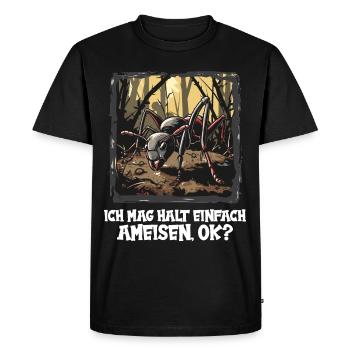 Fourmis fourmis - T-shirt Premium bio Homme - noir - Devant - Nico (187cm)