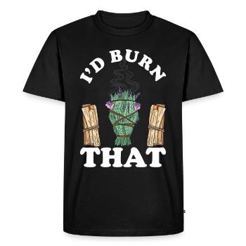 Smudging Smudge Spiritual Healing Incense - Men's Premium Organic T-Shirt - black - Front - Nico (187cm)