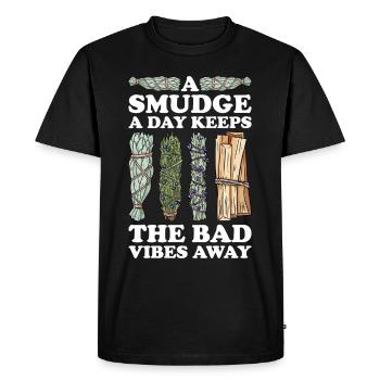 Smudging Smudge Spiritual Healing Incense - Men's Premium Organic T-Shirt - black - Front - Nico (187cm)