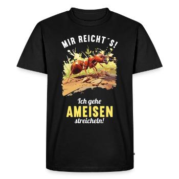 Fourmis fourmis - T-shirt Premium bio Homme - noir - Devant - Nico (187cm)