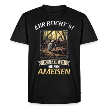 Fourmis fourmis - T-shirt Premium bio Homme - noir - Devant - Nico (187cm)