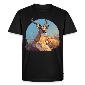 Antilope antilope antilope ouverte - T-shirt Premium bio Homme - noir - Devant - Nico (187cm)