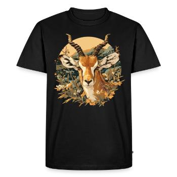 Antilope antilope antilope ouverte - T-shirt Premium bio Homme - noir - Devant - Nico (187cm)
