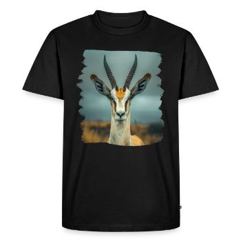 Antilope antilope antilope ouverte - T-shirt Premium bio Homme - noir - Devant - Nico (187cm)