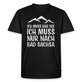Bad Sachsa I Harz Brocken Brockenbahn Walpurgis - Men's Premium Organic T-Shirt - black - Front - Nico (187cm)