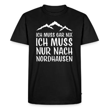 Nordhausen I Harz Brocken Brockenbahn Walpurgis - Men's Premium Organic T-Shirt - black - Front - Nico (187cm)