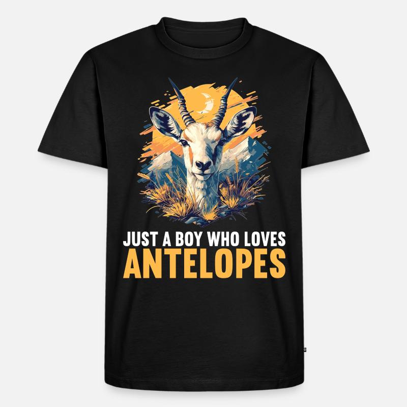 Antelope Antilopen Antilope - Männer Premium Bio T-Shirt - Schwarz