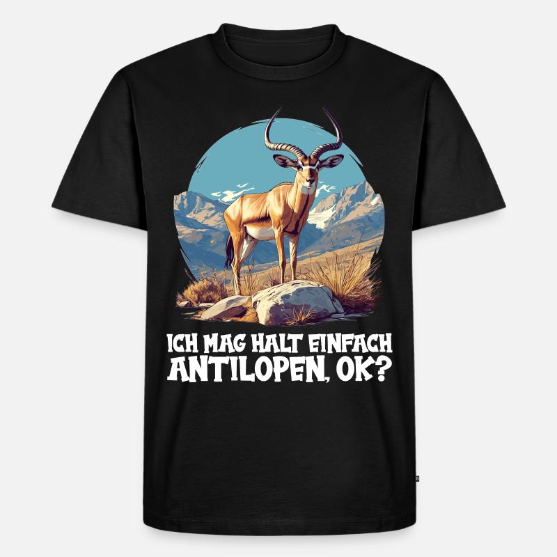 Antelope Antilopen Antilope - Männer Premium Bio T-Shirt - Schwarz