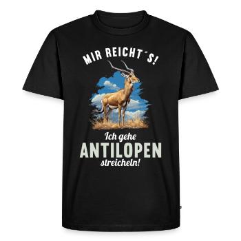 Antilope antilope antilope ouverte - T-shirt Premium bio Homme - noir - Devant - Nico (187cm)