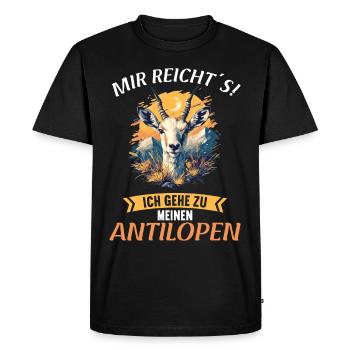 Antilope antilope antilope ouverte - T-shirt Premium bio Homme - noir - Devant - Nico (187cm)